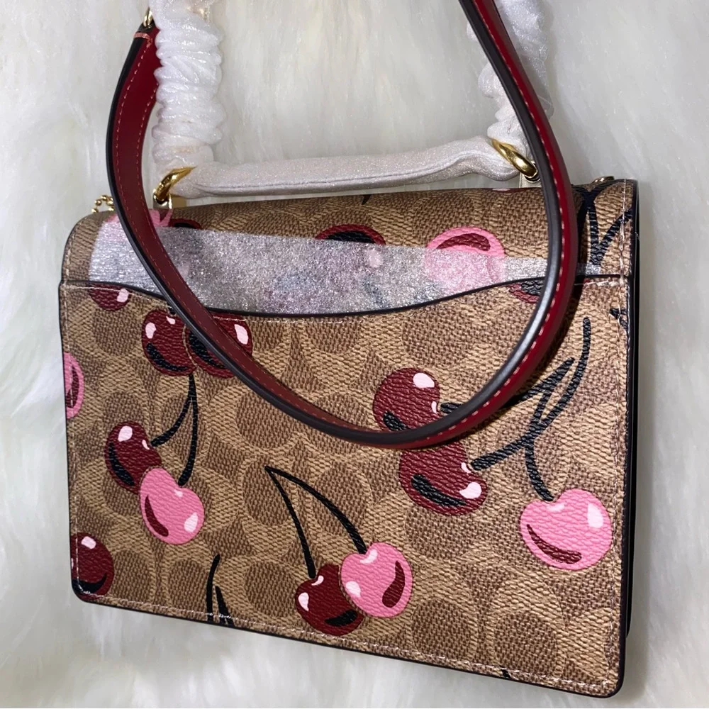 Coach Cherry 🍒 print signature Klare mini purse New - Picture 3 of 15